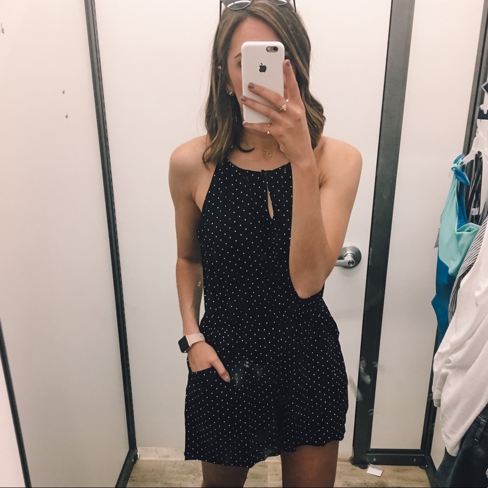 NWT Black Polka Dot Romper